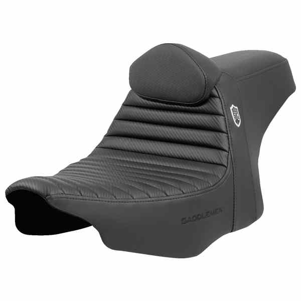 取寄せ プロシリーズ SDC パフォーマンスシート - タック＆ロール - バックレスト付き - FLH/FLT 23-24 サドルマン Pro Series SDC Performance Seat - Tuck-n-Roll - w/ Backrest - FLH/FLT '23-'24 SC82307TB DRAG 08011968｜ハーレーパーツデポ 77,751円