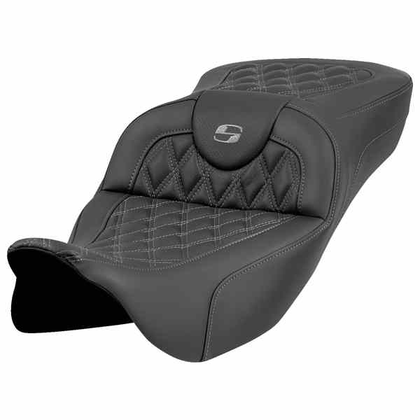 取寄せ ロードソファ エクステンデッドリーチシート - ラティスステッチ - グレーステッチ - バックレストなし - FL 08-23 サドルマン Roadsofa? Extended Reach Seat - Lattice Stitch - Gray Stitch - without Backrest - F 808-07B-18402 DRAG 08011989