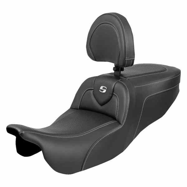 取寄せ ロードソファ シート - バックレスト付き - カーボンファイバー - FLRT/FLTRT 15-25 サドルマン Roadsofa? Seat - with Backrest - Carbon Fiber - FLRT/FLTRT '15-'25 815-07-185BR DRAG 08012141