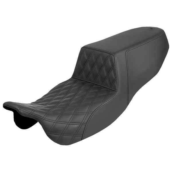 取寄せ ステップアップシート - フロント ラティスステッチ - FLRT/FLTRT 15-25 サドルマン Step-Up Seat - Front Lattice Stitch - FLRT/FLTRT '15-'25 815-07-172 DRAG 08012155|ハーレーパーツデポ