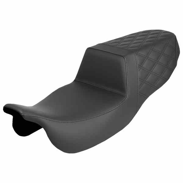 取寄せ ステップアップシート - リア ラティスステッチ - FLRT/FLTRT 15-25 サドルマン Step-Up Seat - Rear Lattice Stitch - FLRT/FLTRT '15-'25 815-07-173 DRAG 08012156|ハーレーパーツデポ