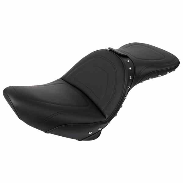 取寄せ エクスプローラー スペシャルシート - スタッド付き - バックレスト付き - FXST/FLST 84-99 サドルマン Explorer Special Seat - Studded - w/ Backrest - FXST/FLST '84-'99 8802J DRAG 08020212|ハーレーパーツデポ