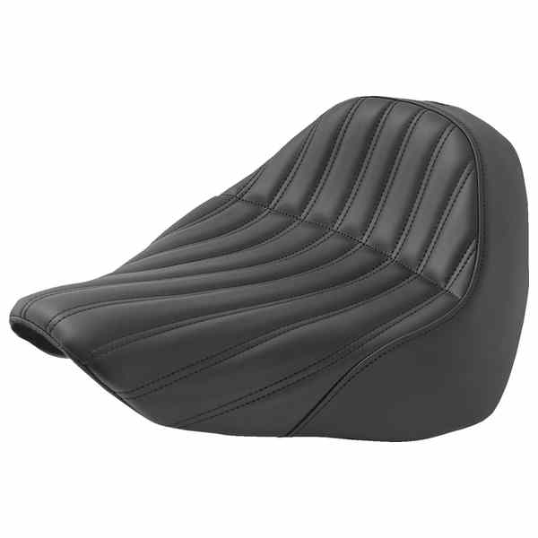取寄せ ナックルソロシート - リブ付き - ブラック - FL/FX 18-24 サドルマン Knuckle Solo Seat - Ribbed - Black - FL/FX '18-'24 818-27-0023 DRAG 08021021