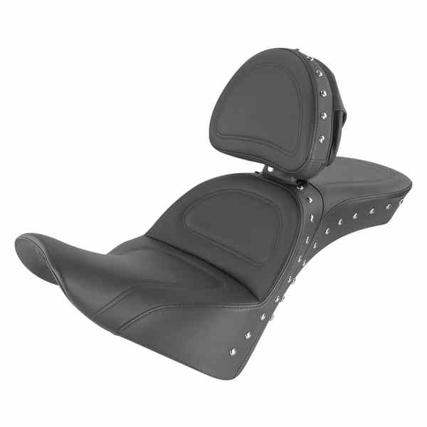 取寄せ エクスプローラー スペシャルシート - スタッド付き - バックレスト付き - FL 18-24 サドルマン Explorer Special Seat - Studded - w/ Backrest - FL '18-'24 818-33-040 DRAG 08021415