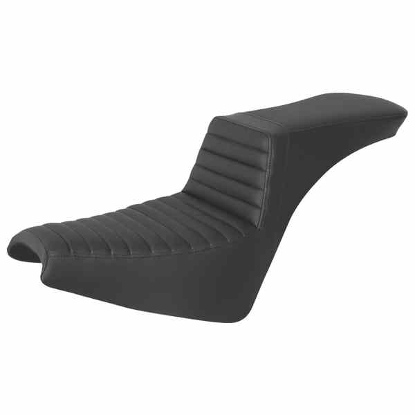 取寄せ ステップアップシート - フロントタックアンドロール - ブラック サドルマン Step-Up Seat - Front Tuck-n-Roll - Black 818-30-191 DRAG 08021456|ハーレーパーツデポ