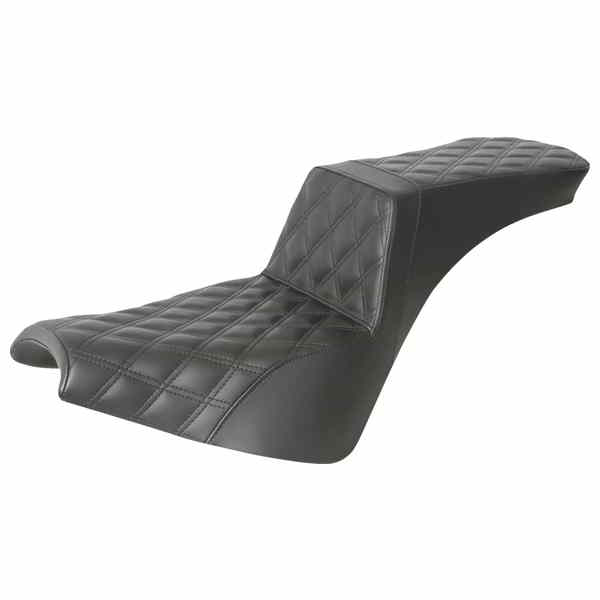 取寄せ ステップアップシート - フルラティスステッチ - ブラック サドルマン Step-Up Seat - Full Lattice Stitch - Black 818-30-195 DRAG 08021459｜ハーレーパーツデポ