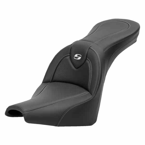 取寄せ ロードソファ カーボンファイバーシート - カーボンファイバー - バックレストなし - FXBB/FXST 18-24 サドルマン Roadsofa? Carbon Fiber Seat - Carbon Fiber - without Backrest - FXBB/FXST '18-'24 818-30-185 DRAG 08021561
