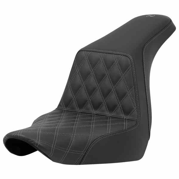 取寄せ ステップアップシート - フロント ラティスステッチ - グレーステッチ - FXLR/FLSB 18-24 サドルマン Step-Up Seat - Front Lattice Stitch - Gray Stitch - FXLR/FLSB '18-'24 818-29-17202 DRAG 08021574
