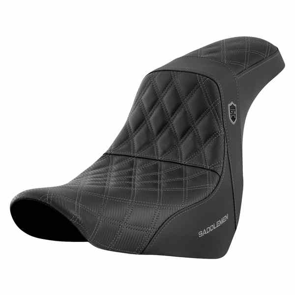 取寄せ プロシリーズ SDC パフォーマンスシート - バックレストなし - グレーステッチ - FL/FX 18-20 サドルマン Pro Series SDC Performance Seat - w/o Backrest - Gray Stitch - FL/FX '18-'20 SC81829GRE DRAG 08021593