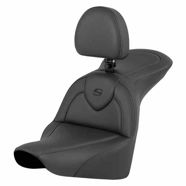 取寄せ ロードソファ シート - ブラック - ドライバーバックレスト付き - FLFB/FXBR 18-24 サドルマン RoadSofa? Seat - Black - with Driver Backrest - FLFB/FXBR '18-'24 818-27-187BR DRAG 08021620