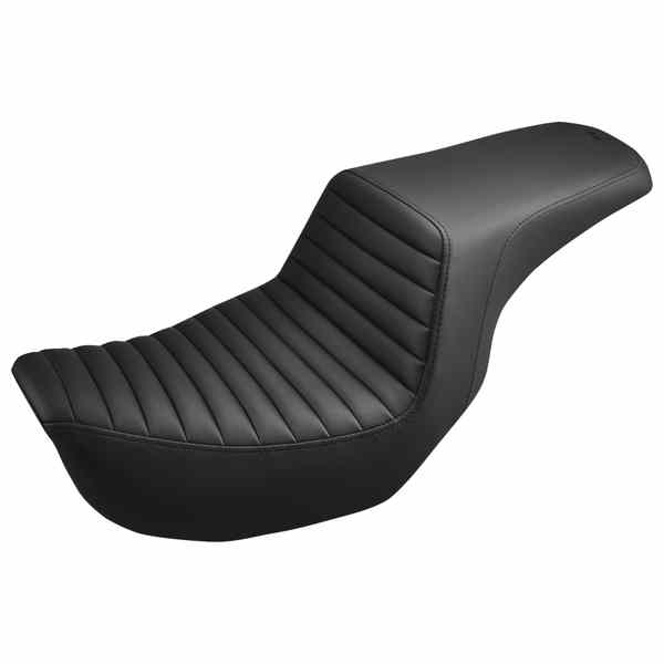 取寄せ ステップアップシート - フロントタックアンドロール - ブラック - ダイナ サドルマン Step-Up Seat - Front Tuck-n-Roll - Black - Dyna 806-04-171 DRAG 08030527|ハーレーパーツデポ