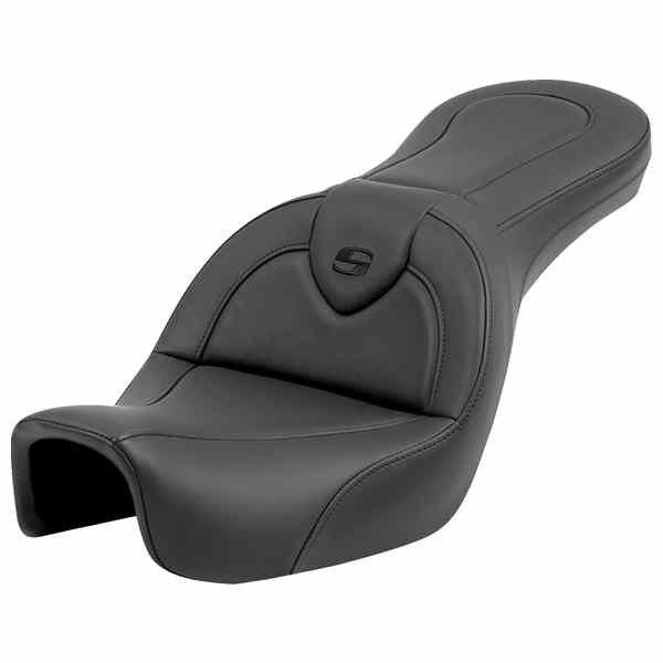 取寄せ ロードソファ シート - バックレストなし - ブラック/ブラックステッチ - FXD 06-17 サドルマン Roadsofa? Seat - without Backrest - Black/Black Stitching - FXD '06-'17 806-04-187 DRAG 08030709