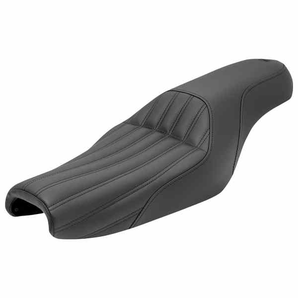 取寄せ ナックル 2アップシート - リブ付き - ブラック サドルマン Knuckle 2-Up Seat - Ribbed - Black 807-11-047K DRAG 08040509|ハーレーパーツデポ
