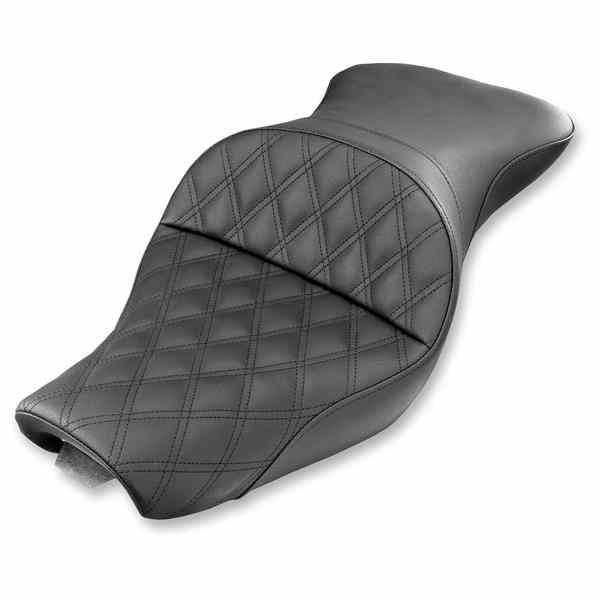 取寄せ エクスプローラーシート - ラティスステッチ - 4.5ガロンタンク - XL 04-20 サドルマン Explorer Seat - Lattice Stitched - 4.5 Gallon Tanks - XL '04-'20 807-03-029LS DRAG 08040664|ハーレーパーツデポ