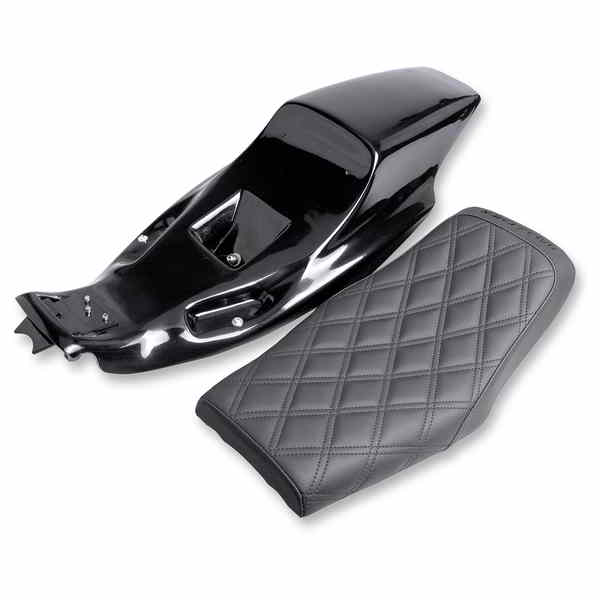 取寄せ エリミネーターシートキット - ラティスステッチ - XL 04-20 サドルマン Eliminator Seat Kit - Lattice Stitched - XL '04-'20 Z4281 DRAG 08040680|ハーレーパーツデポ