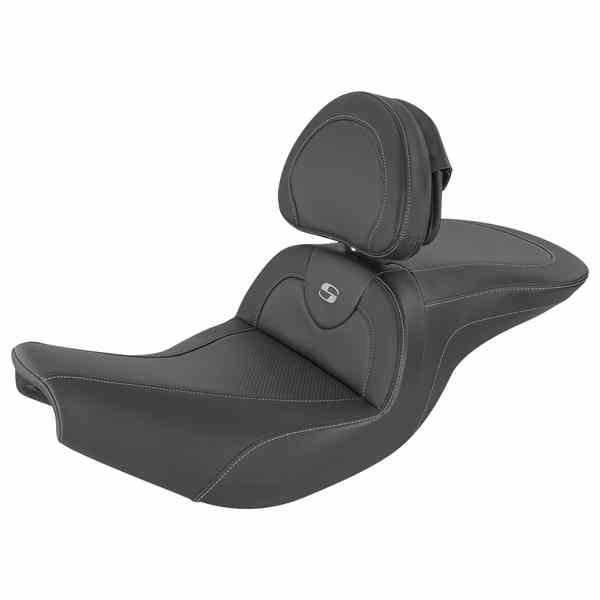 取寄せ 加熱式ロードソファ シート - カーボンファイバー - 背もたれ付き - ブラック - インド製 サドルマン Heated Roadsofa? Seat - Carbon Fiber - Includes Backrest - Black - Indian I14-07-185BRHCT DRAG 08102244