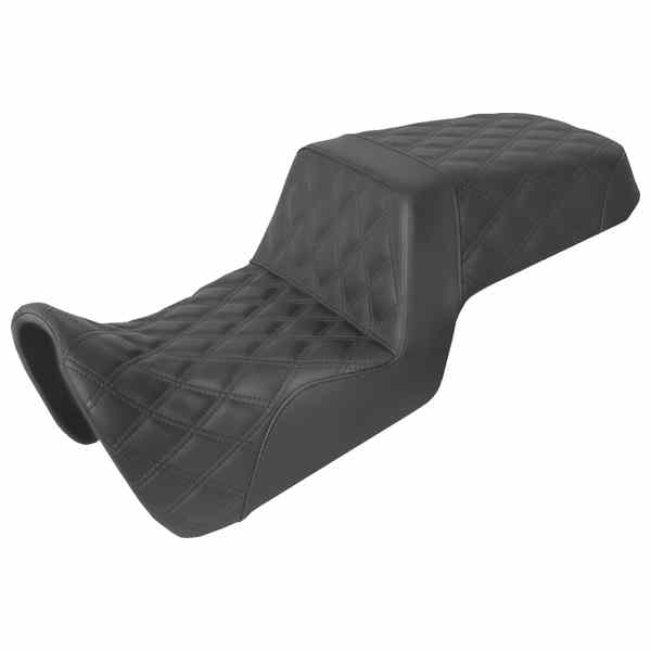 取寄せ ステップアップシート - フルラティスステッチ - ブラック - パンアメリカ 21-24 サドルマン Step-Up Seat - Full Lattice Stitch - Black - Pan America '21-'24 821-34-175 DRAG 08102376｜ハーレーパーツデポ