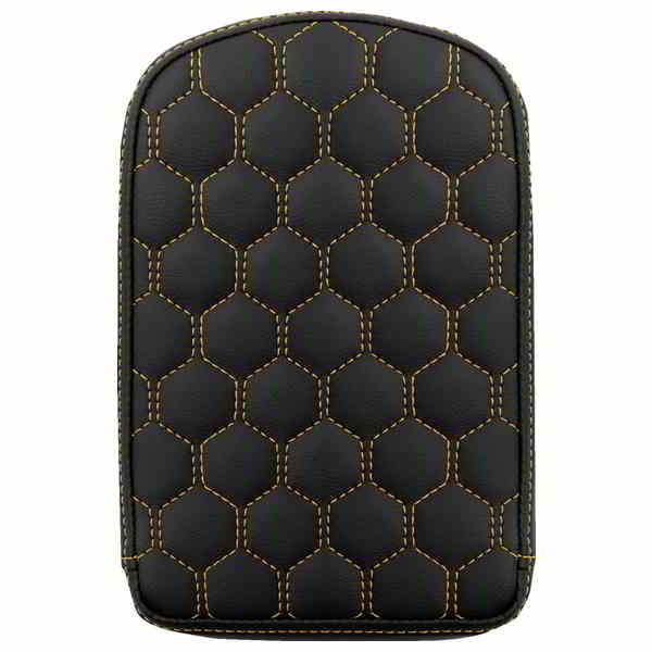 取寄せ ロードソファ シシーバーパッド - ハニカム - ゴールドステッチ サドルマン RoadSofa? Sissy Bar Pad - Honeycomb - Gold Stitching 041149GOL DRAG 08220591