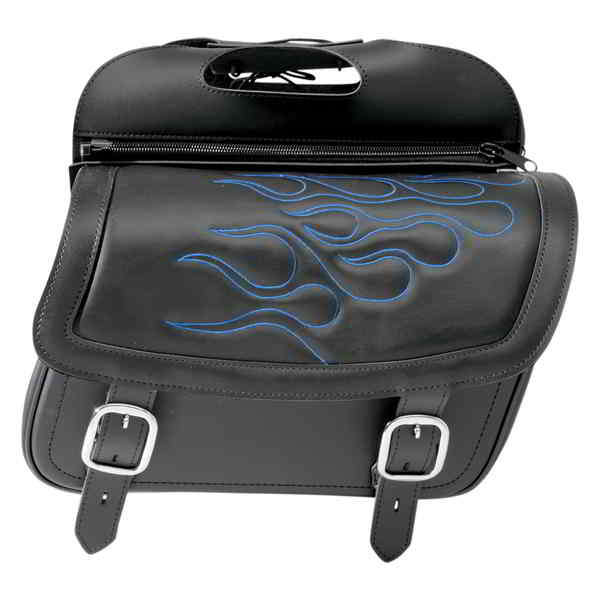 取寄せ フレイムサドルバッグ - ブルー - ミディアム サドルマン Flame Saddlebag - Blue - Medium 3501-0772 DRAG 35010772