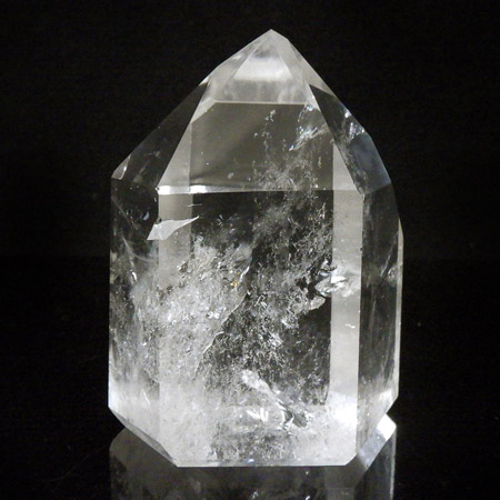 水晶 ポリッシュポイント ブラジル産 クォーツポイント 天然石 パワーストーン 研磨 磨き 六角柱｜龍祥本舗