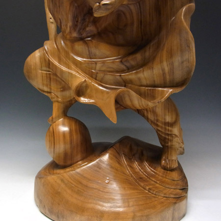 木彫り 達磨大師 66cm ダルマ だるま 木彫りの達磨大師 楠製 [Ryusho