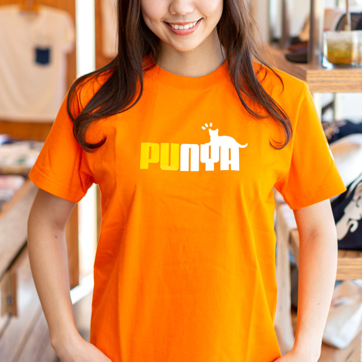 至上 猫 ねこ おもしろ かわいい Tシャツ PUNYA オレンジ ネコ 猫柄 猫雑貨 メンズ レディース 半袖 おもしろTシャツ おしゃれ 親子  ペアルック プレゼント 大きいサイズ SCOPY スコーピー www.bubnuj.cz