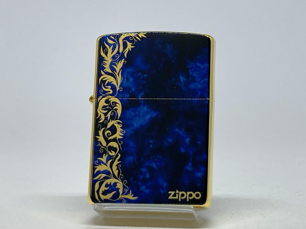 送料無料  ZIPPO[ジッポー]両面加工 Marble Arabesque マーブルアラベスク ブルー 2G-BLARZ【楽ギフ_包装】