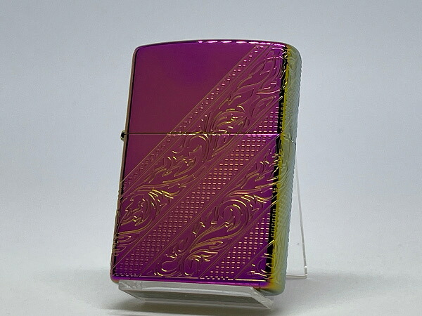 送料無料 ZIPPO[ジッポー]4面連続加工 ARABESQUE DESIGN アラベスクデザイン レインボー 2TIR-LUXURYCUT【楽ギフ_包装】