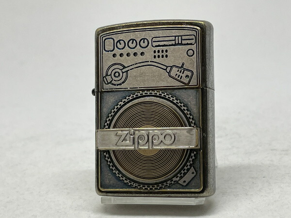 ZIPPO[ジッポー]ユーズド フィニッシュ レコードデザイン クロームサテーナ 2UD-RECORD【楽ギフ_包装】