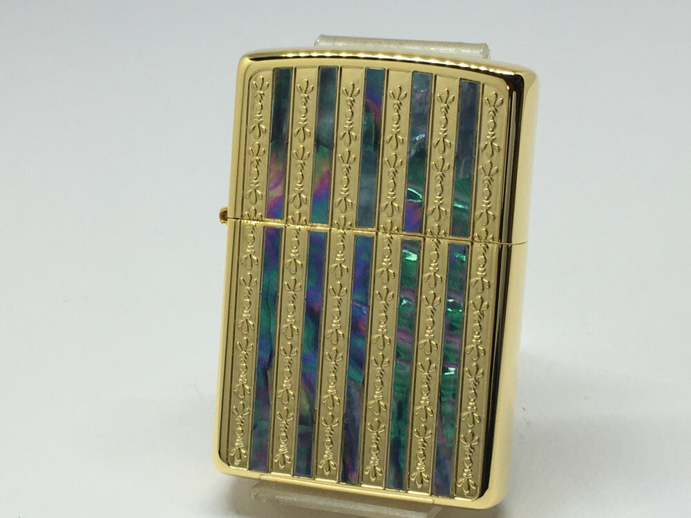 【送料無料】ZIPPO[ジッポー]シェルシリーズ GM貝貼り＃1 ゴールド【楽ギフ_包装】