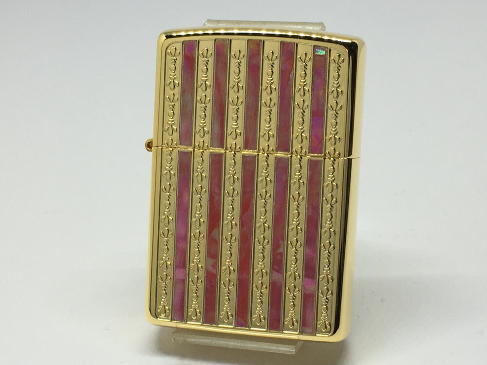 【送料無料】ZIPPO[ジッポー]シェルシリーズ GM貝貼り＃2 ゴールド【楽ギフ_包装】