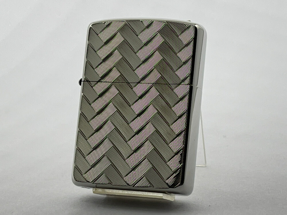 送料無料 ZIPPO[ジッポー]アーマー両面NC彫刻 ワイヤーメッシュ プラチナメッキ WIRE MESH 3(C)PT【楽ギフ_包装】