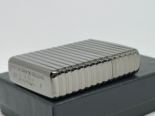 送料無料 ZIPPO[ジッポー]4面連続加工 Horizontal Stripe ZP アーマー ホリゾンタルストライプ BNC ブラックニッケル【楽ギフ_包装】