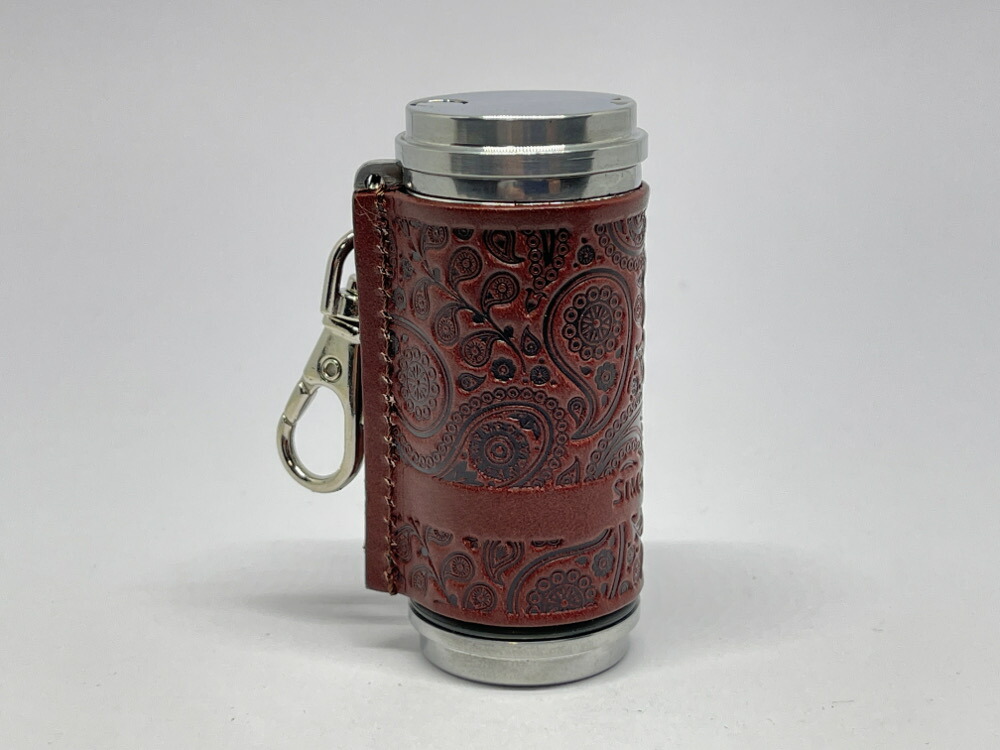 【送料無料】SIMON CARTER LEATHER(サイモン・カーター レザー)アッシュシリンダー ペイズリー ワイン SCP-105【楽ギフ_包装】
