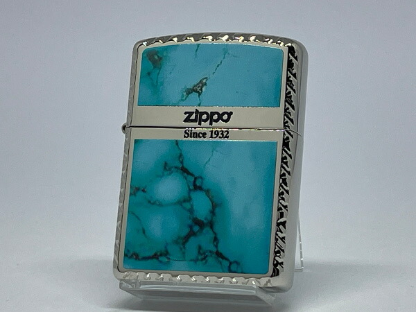 ZIPPO[ジッポー]アーマー 両面加工 クロスカットシリーズ ターコイズブルー【楽ギフ_包装】 9,240円