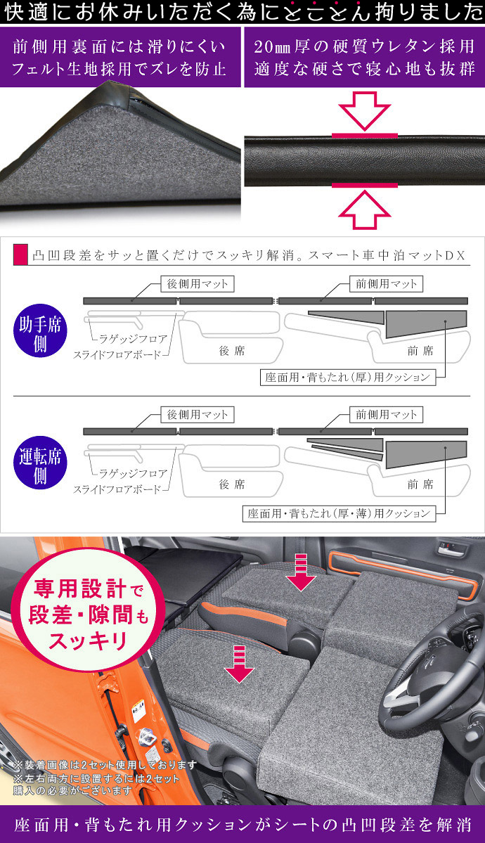 デパートバーゲンセール Levolva Mr52s Mr92sハスラー専用恰好良いオートモービル中泊座蒲団dx 車中泊 マット 車中泊 グッズ 車中泊 臥榻 防災 グッズ Hustlerパーツ Mr52祖 Mr92系 ベッドクッション オートキャンピング ベッド道具一式 カスタム 繰りかえる 日本製