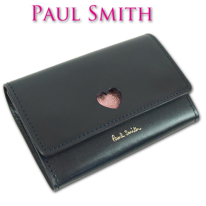 第1位獲得 ポールスミス Paul Smith カットアウト 牛革 名刺入れ レディース ダークネイビー 濃紺 カードケース 手数料安い Andhes Org Ar