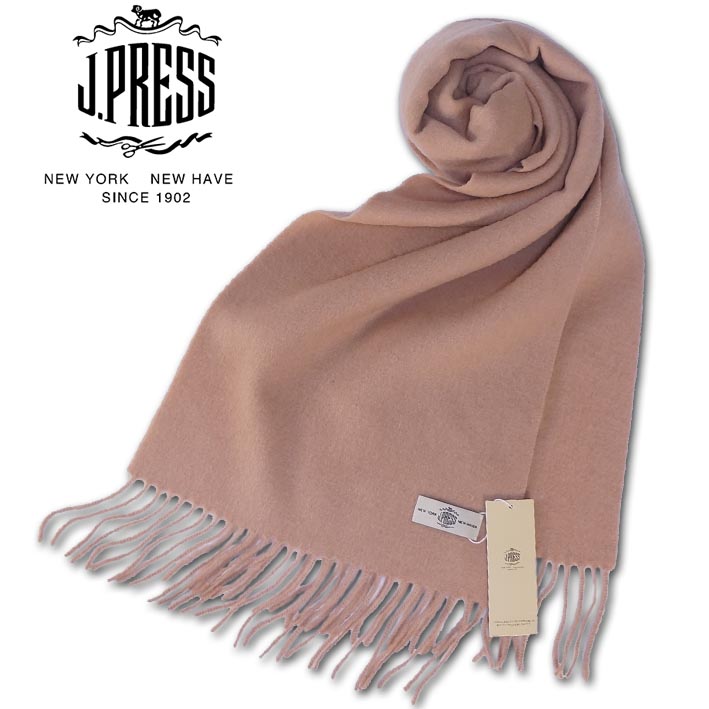 ジェイプレス J.PRESS MEN カシミヤ混 ウール マフラー メンズ ベージュ Jプレス J.プレス プレゼント ギフト カシミア クリスマス 無料ラッピング可能｜Select Space Colors （ＳＳＣ）