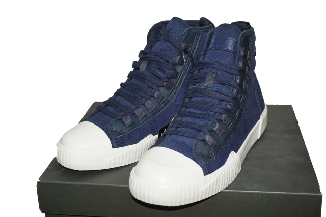 ジースターロゥ G-Star RAW スニーカー 紺 ご機嫌とり捨てる RACKAM メンズ スニーカー-靴