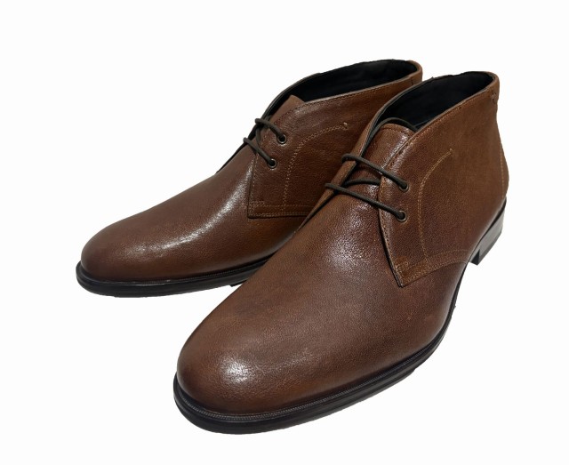 キャサリンハムネットロンドン KATHARINE HAMNETT LONDON レザー チャッカブーツ 茶 34026 メンズ