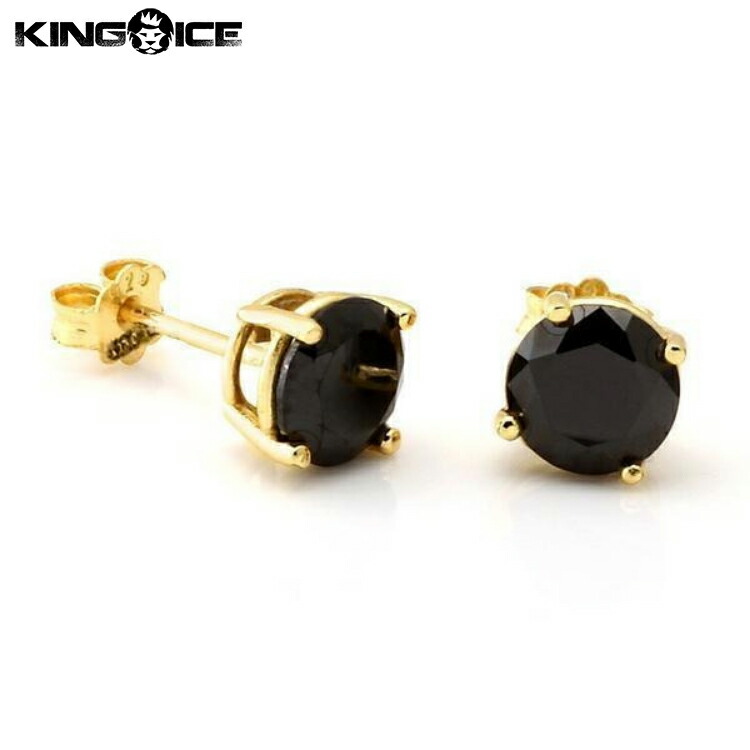 KING ICE フローラルデザインピアス 925シルバー onyx-brilliant-gld1.jpg