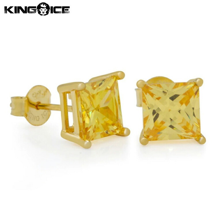 King Ice キングアイス Onyx Princess プリンセス カット ピアス Amazon | KING ICE(キングアイス) オニキス プリンセスカット