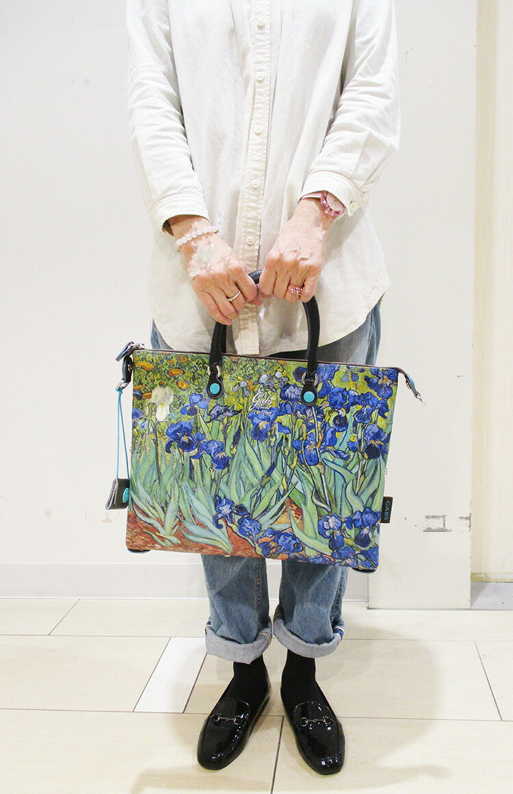 絵画 ゴッホ レディースバッグ トート ギフトに バッグ Gabs Gabs 3way ガブス イタリア製 G3 Tg M Art Print Pvc 絵画 プリント J ポール ゲッティ美術館コラボモデル 3way ショルダーバッグ トートバッグ Mサイズ F6167 Vincent Van Gogh おしゃれバッグと財布半田カバン店