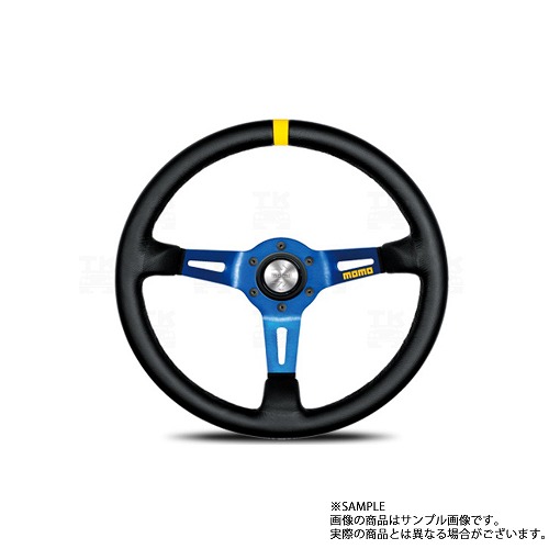 MOMO モモ ステアリング MOD.08 レザー/ブルースポーク モデル08 レザー/ブルースポーク 350mm M-59 トラスト企画 正規品 (872111043
