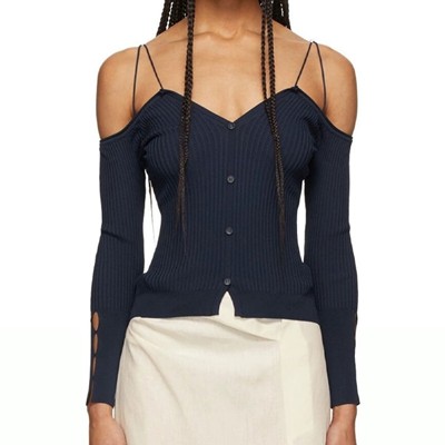 JACQUEMUS ジャックムス Le Cardigan Tordu オフショルダー ジレー