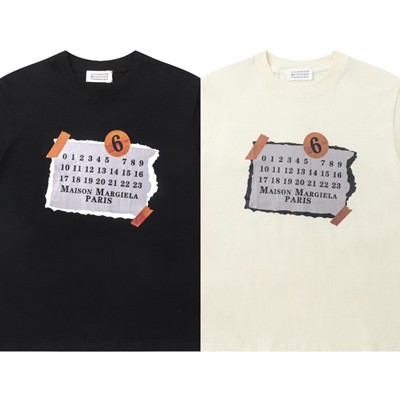 Maison Margiela メゾンマルジェラ ティーシャツ MM6 エムエムシックス トップス 暦 電話番号ロゴタイプ レディース 棲み家 マルジェラ