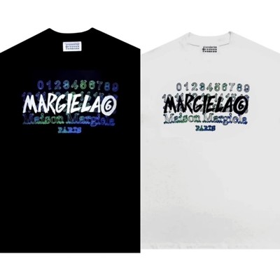Maison Margiela メゾンマルジェラ ティーシャツ MM6 エムエムシックス トップス 暦 電話番号ロゴタイプ レディース 棲み家 マルジェラ