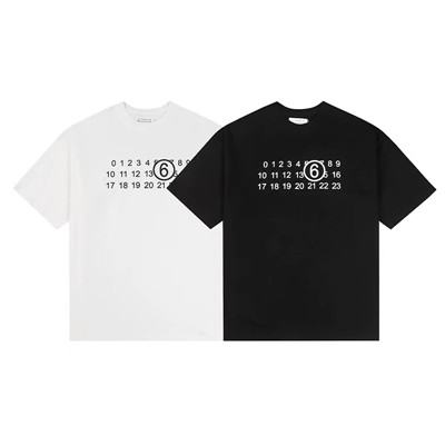 Maison Margiela メゾンマルジェラ ティーシャツ MM6 エムエムシックス トップス 暦 電話番号ロゴタイプ レディース 棲み家 マルジェラ