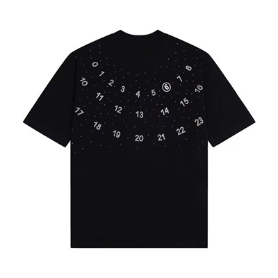 Maison Margiela メゾンマルジェラ ティーシャツ MM6 エムエムシックス トップス 暦 電話番号ロゴタイプ レディース 棲み家 マルジェラ
