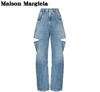 Maison Margiela メゾンマルジェラ カットアウト ジーンズ ズボン下 ハイウエストジーンズ 広広とした メンズ レディース 棲み家 マルジェラ